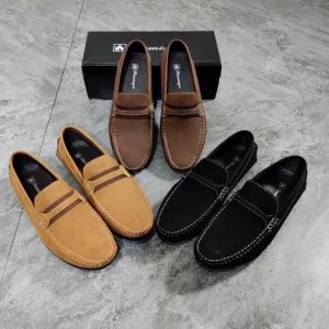 Summer new beanie shoes mens breathable Korean version of the trend all-match one pedal mens casual leather shoes for driving