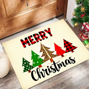 VIKAMA Christmas Grinch Rug Living Room Entryway Holiday Home Decor Skin-Friendly Wear-Resistant Easy-to-Clean
