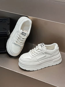 Womens Thick Bottom Platform Sneakers Heightening Flatform Shoes Spring 2025 New Style Versatile White Casual Shoes