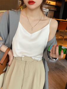 MENGBAI | Áo Thun V-Neck Mỏng Đính Phối Hợp Mùa Hè
