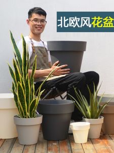 Factory Direct Thickened Plastic Flower Pot Large For Home Green Radish Succulent Resin Small Pot Breathable Anti-Rot Root Flower Pot