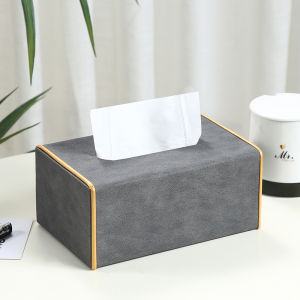 Luxurious Leather Tissue Box for Home Restaurant Office Business Hotel Creative Rectangular Customizable Logo Design