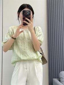 Huiyige Summer Womens Short-Sleeved Shirt Pullover Crew Neck Top K-style Loose Casual Shirt Sweet Blouse Younger