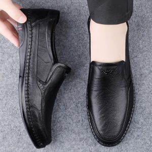 NUDANLAI | Leather Breathable Slip-On Mens Business Casual Shoes