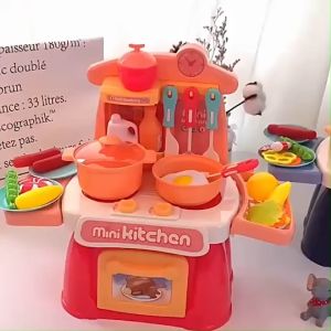 ชุดครัวของเล่นเด็ก Home Kitchen เครื่องครัวเตาแก๊สมีแสงมีเสียง ก๊อกน้ำใช้งานได้ อุปกรณ์ครบชุด ใช้งานได้จริง ร้อมส่ง!!