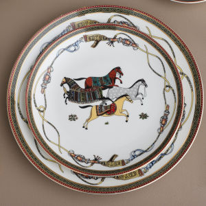 Vintage ceramic plates 8inch 10inch plate wedding gift porcelain dinner plates serving dish bone china