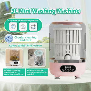 3L Portable Mini Cordless Washing Machine With Dryer Baby Clothes Socks Bra Washing Machine For Household Dormitory Travel 迷你小型洗衣机