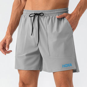 HOKA ONE ONE Summer Men's Loose Fitting Sports Shorts: Breathable and Cool Training Shorts for Quick Drying Running and Fitness