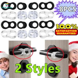 1/4/8Pcs 8-shaped/O-type Handle Door Stopper Wall Furniture Crash-proof Protector Pad Door Knob Bumper Round Handle Buffer