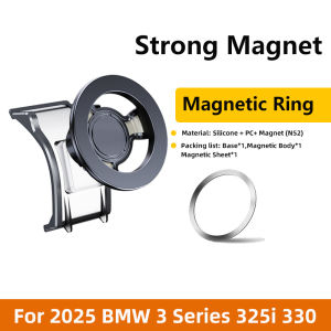 Car Phone Holder For 2025 BMW 3 Series 330i 320 Exclusive Base Mechanical Spring GPS Stand Magnetic Chargre Interior Accessories