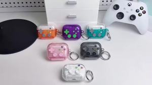 Vỏ Bảo Vệ AirPods Pro 1/2/3/4 Có Kẹp Khóa An Toàn Vỏ Cứng Thiết Kế Kiểu Máy Chơi Game Phụ Kiện Tai Nghe TPU