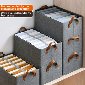 Foldable Storage Organizer Box Large Cabinet Wardrobe For Clothes Organizer Storage Box Wardrobe Closet Drawer Storage Basket Underwear Jeans Socks Waterproof (Black White/Grey)