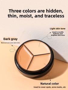 MONLEYTA | Three-Color Concealer Cream Official Authentic Product Covers Spots Dark Circles Pimples Long-lasting Waterproof Makeup