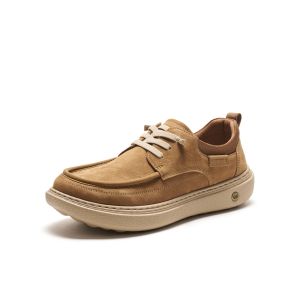 Belle | Thick Sole Elevation Mens Shoes Cow Leather Casual Outdoor Work Style