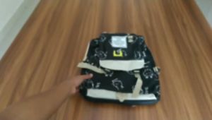 Sanan Fashion - Tas Backpack Ransel Wanita Casual Motif Lucu Hitam Putih LRPD 283