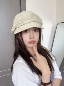 Retro Japanese Style Lightweight Breathable Folded Brim Hats for Men And Women Summer Versatile Artistic Newsboy Caps