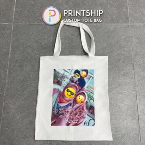 Custom Own Design Tote Bag (One/Two Side Print) Personalised Customised Gifts For Her Birthday Wedding 客制化设计手提袋 生日礼物 Beg Design Sendiri