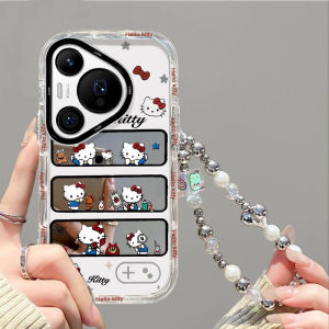 Mingsheng Is Suitable for Huawei Pura70pro + Phone Case P60 Cute Cartoon Mirror Hello Kitty P30 Trendy All-Inclusive Huaweip50e Soft Silicone Huawei P40 Phone Case New Arrival Drop-Resistant