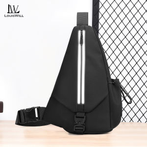 LouisWill Mens Shoulder Bag Cross Body Bag Waterproof Travel Bag Business Bag Large Capacity Chest Casual Bag Fashion Leisure Sport Street Bag for College Student