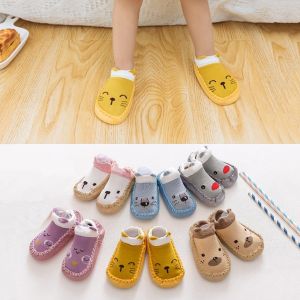 Spring Autumn Newborn Baby Socks With Rubber Soles Infant Baby Girls Boys Shoes Baby Floor Socks Anti Slip Soft Sole Sock 0-24M