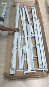 JF-Tempat tidur besi tingkat atas lemari besi tingkat bawah + rak buku + meja tempat tidur tingkat