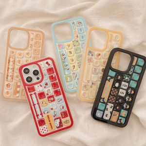 Cartoon Katy Cat Design Phone Case for iPhone 16 pro Max Apple 15 pro 14 3D Keyboard 13 plus New Butter Bear Fun 16 pro Women Anti-Fall 12Kt Cat Protective Cover
