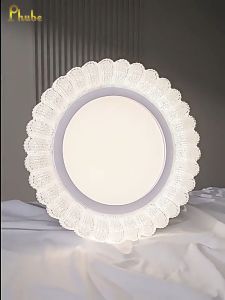 Phube Bedroom Flower Ceiling Lamps French Cream Style Girl Bedroom Lamp Modern Romantic Warm Corridor Aisle Living Room Ceiling Lights