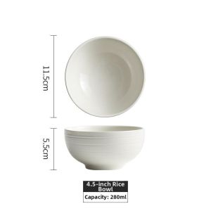 Japanese Style Ceramic Pasta Salad Plate Deep Dish White Western Dining Utensils Hotel Restaurant Home Use High End Feeling