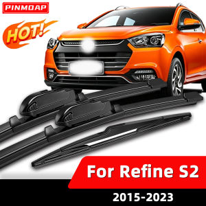 PINMOAP Wiper Blades Are Suitable For JAC Refine S2 2015-2023 Seamless Silent Cleaning Windshield Wiper Blade Replacement Parts