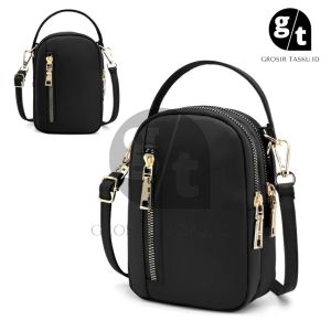 AGS - BEST SELLER Tas selempang wanita terbaru kekinian VARIAN WARNA HITAM - Slempang mini ootd wanita - Sling Bag wanita korean style - Chinao Kapsul Terlaris - TAS FORMAL TAS KERJA TAS 3 RUANG BISA BAYAR DI TEMPAT