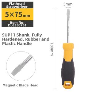 deli | Extended Heavy Duty Magnetic Screwdriver Cross Slotted Star