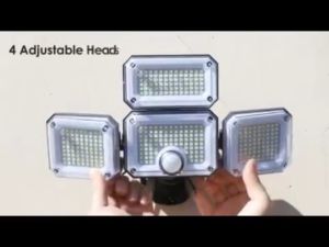 Original Motion Sensor Solar Flood Lights Wall Light Solar Automatic Night Light Waterproof Wall Lamps with Remote Control Adjustable Yard Garage Wall Lamp