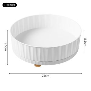 Kitchen Rotating Spice Rack Storage Box Organizer Plastic Shelf Home Essential Cooking Utensils Organizer European Style