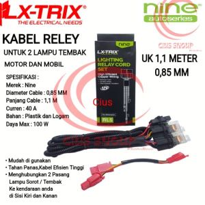 KABEL RELEY LAMPU LED SOROT LED TEMBAK NINE RL3 RL5 HI LOW 2 SAMPAI 4 LAMPU SOROT MOBIL DAN MOTOR LUMINOS LED