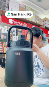 Bình Đựng Nước Giữ Nhiệt Lebenlang LBL1806 1900ml Bình Nước Thể Thao Inox 304 Có Quai Xách Cao Cấp