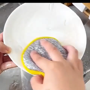 5PCS 2-in-1 Dishwashing Sponge Super Absorbent Double Side Kitchen Cleaning Sponge No Harm for Hand