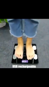 Smart Weight Scale Bluetooth Rechargeable Electronic Smart Weight Loss Body Fat Scale USB Charge