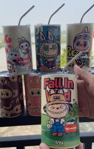 Ly giữ nhiệt cute hình LabubuCốc giữ nhiệt cute hình Labubu dung tích 600ml chất liệu Inox 304 + Kèm Ống Hút