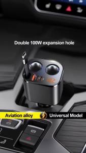 KEBIDUMEI 100W Sạc Xe Hơi Với PD QC3.0 3 Cổng USB Type-C Sạc Siêu Nhanh Ổ Cắm Bật Lửa Thuốc Lá Bộ Chuyển Đổi Nguồn Điện Phụ Kiện Xe Hơi
