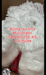 Bông lau nhà xoay 360 ĐỘ THAY THẾ SUNHOUSE KS-CO260S thấm hút tốt tiết diện lớn - Chính hãng