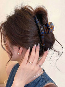 MENGWU | New Acetate Hair Clamp Blue and Brown