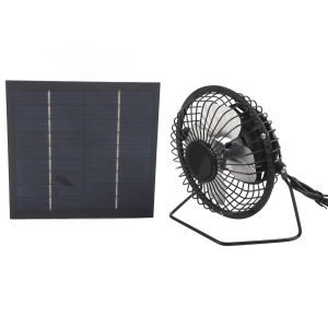 Portable Fan Solar Panel Powered Fan 5W Mini Solar Panel with Portable Cooling Fan Photovoltaic Solar Panel Set for Greenhouse