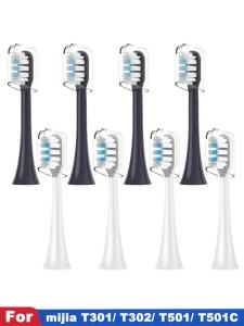 4 Đầu Bàn Chải Lông Mềm Thay Thế Cho Xiaomi Mijia T301 T302 T501 T501C Sonic Bàn Chải Đánh Răng Điện Người Lớn Silicone