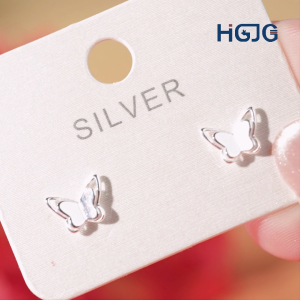 Bông Tai Bạc Ta 999 HGJG Bướm Nhỏ Xinh Xắn Đơn Giản Đeo Hằng Ngày Dễ Thương Bông Tai Bạc Thật