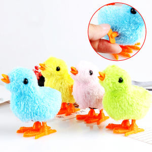 3PCS Fun Clockwork Plush Jumping Chick Toys Kids Baby Shower Birthday Favors Halloween Easter Homecoming Boys Girls Gift Packs