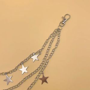 Rantai Pinggang Celana Jeans 3 Layar Punk Fashion Style Rantai Celana Keren Titanium Baja Terbaru