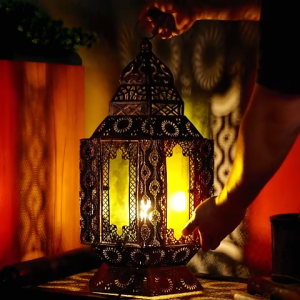 โคมไฟตั้งโต๊ะ-ตั้งพื้น สไตล์เอเชียตะวันออกเฉียงใต้-รีโทร แนว Zen เหล็กดัดสร้างสรรค์ ไฟบรรยากาศสำหรับห้องนอน ห้องทำงาน และหัวเตียง