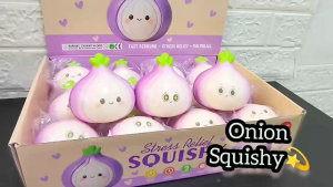 Onion Squishy Toy Soft Squeeze Toys Rebound Stress Relief Fidget Mainan Squishy Bawang Comel Picit Picit De-stress 洋葱捏捏乐