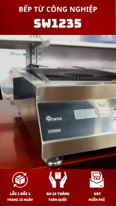Bếp từ công nghiệp SOWUN SW1235 công suất lớn 3500W mặt kính chịu lực lên tới 50kg