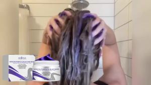 EELHOE | Keratin Purple & Blue Mask Moisturizing Repair Damaged Hair Remove Yellow Tone Brightening Anti- Frizzy Vitamin Hair Care Mask
